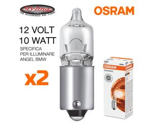 OSRAM 64113 12V 10W attacco BA9s COPPIA 2 LAMPADINE ALOGENE ORIGINAL MINIWATT