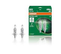 OSRAM ULTRA LIFE - Lampadina alogena per fari H1 - CONFEZIONE DA 2