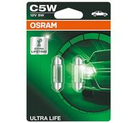 OSRAM 6418ULT-02B Ultra Life Lampadine macchina, Doppia ampolla, C5W