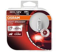OSRAM Night Breaker Silver +100% H11 Car Lampade Faro (Doppia) 64211NBS-HCB