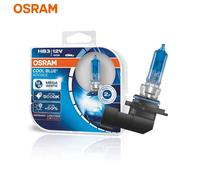 OSRAM 9005 HB3 CBA Alogeno Cool Blue Advance 12V 60W Faro originale per auto 5000K Luce bianca +50% Lampadine autentiche più luminose, coppia