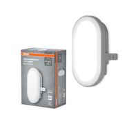 OSRAM Applique LED 6W Bulkhead, 4000K, 420 lm, IP54, IK06, antiurto, alloggiamento in policarbonato bianco, angolo di fascio 120°, per scantinati e garage