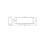 OSRAM ENDURA Style Oval applique solare, luce bianca fredda (4000K), sensore integrato, senza alimentazione, lunga durata della batteria: 30 accensioni da 60 secondi in modalità PIR, IP44, nero