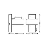 OSRAM applique a LED ORBIS FLAME, cromata, metallo, IP44, CCT Osram