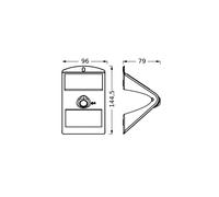 OSRAM applique a LED solare ENDURA FLOOD BUTTERFLY 1,5W Sensore Osram