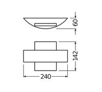 OSRAM ENDURA Style Shield Square lampada LED per esterni con emissione luminosa superiore e inferiore, grigio scuro in alluminio, protezione IP44, per facciate/ingressi