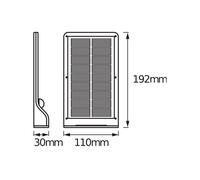 OSRAM Door LED luce solare bianca, IP44, con sensore di movimento, luce bianca fredda (4000 K), ad energia solare, per aree esterne