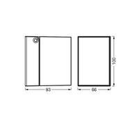 OSRAM ENDURA Classic Cube ADJ WALL applique da esterno, colore argento, attacco GU10 (max 35W), compatibile con lampada normale o smart, testa orientabile, protezione IP44