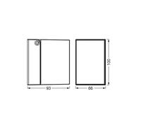 OSRAM ENDURA Classic Cube ADJ WALL applique da esterno, colore nero, attacco GU10 (max 35W), compatibile con lampada normale o smart, testa orientabile, protezione IP44