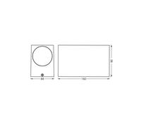 OSRAM applique da esterno ENDURA CLASSIC SQUARE, nera, up/down Osram
