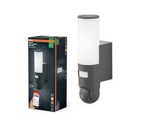 OSRAM Applique da parete per esterni SMART+ con telecamera HD controllabile, rilevatore di movimento e controllo WiFi, protezione IP44, per ingresso e terrazza