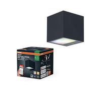 OSRAM Applique da parete per esterni SMART+ Up/Down RGB e bianco caldo, controllo WiFi, dimmerabile, alloggiamento in alluminio grigio scuro, protezione IP44