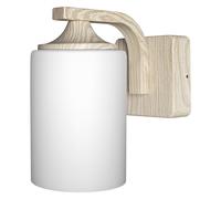 Licht-Erlebnisse Applique da parete ENDURA Classic decoro legno E27 IP43 alloggiamento in alluminio
