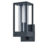 OSRAM Applique LED Endura Classic Frame, attacco E27, sensore PIR, IP44, alluminio grigio scuro, vetro