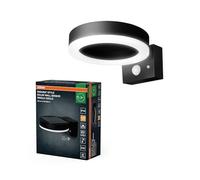 OSRAM Applique solare ENDURA Style, nero, acciaio inossidabile, IP44, sensore di movimento e luce diurna, alimentazione solare, ideale per aree esterne