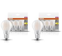 OSRAM BASE CLAS A Lampada LED E27, 7 W, Luce Calda, 3 Unità (Confezione da 2)