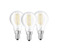 OSR 405807581933 - LED-Lampada base E14, 4,5 W, 470 lm, 2700 K, filamento, 3er Pack