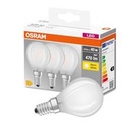Lampada a led Osram rotonda Matt (40) E14 3-pack