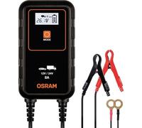 Carica Batteria e Mantenitore per Auto Osram 908 8A con Cavi Portatile 12V 24V