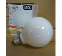 OSRAM BELLALUX GLOBE G95 E27 150W Bianco Morbido | Lampadina Opalina ø 95mm