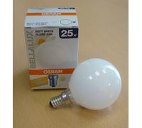 OSRAM BELLALUX Mini-GLOBE G60 Lampadina Dimmable Opal E14 25W 230V