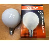 OSRAM Bellalux Mini-Globe G60 Morbido Whith E14 40W Opal Lampadina Bella Dimmbar