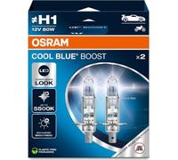 Coppia lampade alogene H1 12V 80W 5500K Osram Cool blue boost