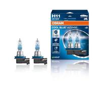 OSRAM COOL BLUE INTENSE H11, +100% luminosa, fino a 5000K, lampada alogena, look LED, duo box (2 lampade)