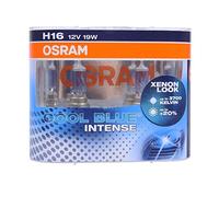 OSRAM COOL BLUE INTENSE H16, lampada alogena per proiettori auto, 64219CBI-HCB, 12V PKW, duobox (2 pezzi)
