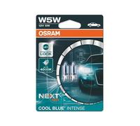 OSRAM COOL BLUE INTENSE W5W, fino a 4.000 K, lampada di segnalazione alogena, doppio blister (2 lampade), 2825CBN-02B
