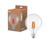 OSRAM dalla classica forma a globo, con filamento LED decorativo i efficienza energetica A, E27, 2,2 W, 470 lm, 2700 K, bianco caldo. luce immediata al 100%. Sfarfallio basso.