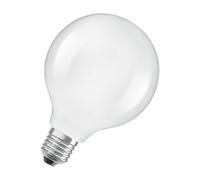 Osram dalla classica forma a globo, con filamento LED decorativo dal design satinato, classe di efficienza energetica A, E27, 5 W, 1055 lm, 4000 K, bianco freddo. luce immediata al 100%.