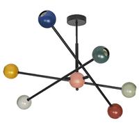 Osram Decor Bubble - Lampada a sospensione decorativa con corpo sferico, 6 luci, attacco E27, IP20, in metallo, multicolore