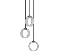 Osram Decor Circle Lampada a sospensione decorativa a 3 luci, PL, 20 W, 1300 lm, 3000 K/4200 K/6500 K, bianco caldo/bianco freddo/luce diurna, interruttore Click-CCT, IP20, in plastica, nero, LED non