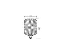 OSRAM Decor LED Filamento di paglia E27 3,5W nero 1800K Osram