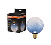 OSRAM Decor LED Flat Lamp 3.5W 827 E27 Non-Dim in Cracked Glass Blue 3.5 W, Blu, Round Sphere