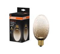 OSRAM Decor LED Flat Lamp 3.5W 827 E27 Non-Dim in Cracked Glass Brown 3.5 W, Marrone, Long Sphere