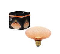 OSRAM Decor LED Flat Lamp 3.5W 827 E27 Non-Dim in Cracked Glass Orange 3.5 W, Arancione, Flattened Sphere