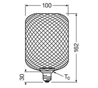 OSRAM Decor LED Flat Square E27 3,5W oro 2.700K metallo 4058075840102