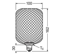 OSRAM Decor LED Flat Square E27 3,5W oro 2.700K metallo Osram