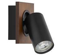 OSRAM DECOR SPOT MERCURY, 1 x 3,4 W, 230 lm, aspetto legno, nero, faretto, teste