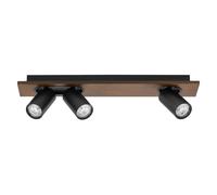 OSRAM DECOR SPOT MERCURY, 3 x 3,4 W, 690 lm, aspetto legno nero, faretto, teste