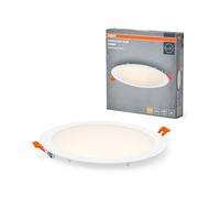 OSRAM Downlight Slim 225mm, luce da incasso a LED, 22W, bianco caldo 3000K, 2000 lumen, design piatto, IP20, facile installazione per soggiorni e corridoi