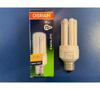 OSRAM Dulux EL FACILITY 14W = 75W E27 827 Lampadina Risparmio 230V 827 Warm
