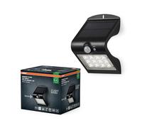 OSRAM ENDURA BUTTERFLY proiettore solare, nero, 1,5W, 200lm, sensore di movimento e luce, luce per esterni, batteria ricaricabile, ecologico, lunga durata, facile da installare, IP65, 4000K.