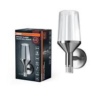 OSRAM ENDURA Classic Calice Sensor applique in acciaio con diffusore in vetro, E27, protezione IP44, per vialetti e accessi