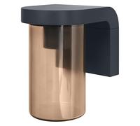 OSRAM Applique da parete per esterni E27 Ambra, applique vintage con corpo in alluminio grigio scuro, protezione IP44, antiurto IK03, per terrazza e balcone