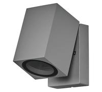 OSRAM ENDURA Classic Cube ADJ WALL applique da esterno, colore argento, attacco GU10 (max 35W), compatibile con lampada normale o smart, testa orientabile, protezione IP44