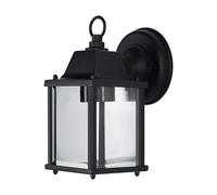 OSRAM Lampada da esterno ENDURA Classic S E27 nera, alluminio pressofuso, vetro trasparente, IP43, senza lampadina, adatta per installazione esterna