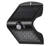 OSRAM ENDURA BUTTERFLY proiettore solare, nero, 1,5W, 200lm, sensore di movimento e luce, luce per esterni, batteria ricaricabile, ecologico, lunga durata, facile da installare, IP65, 4000K.